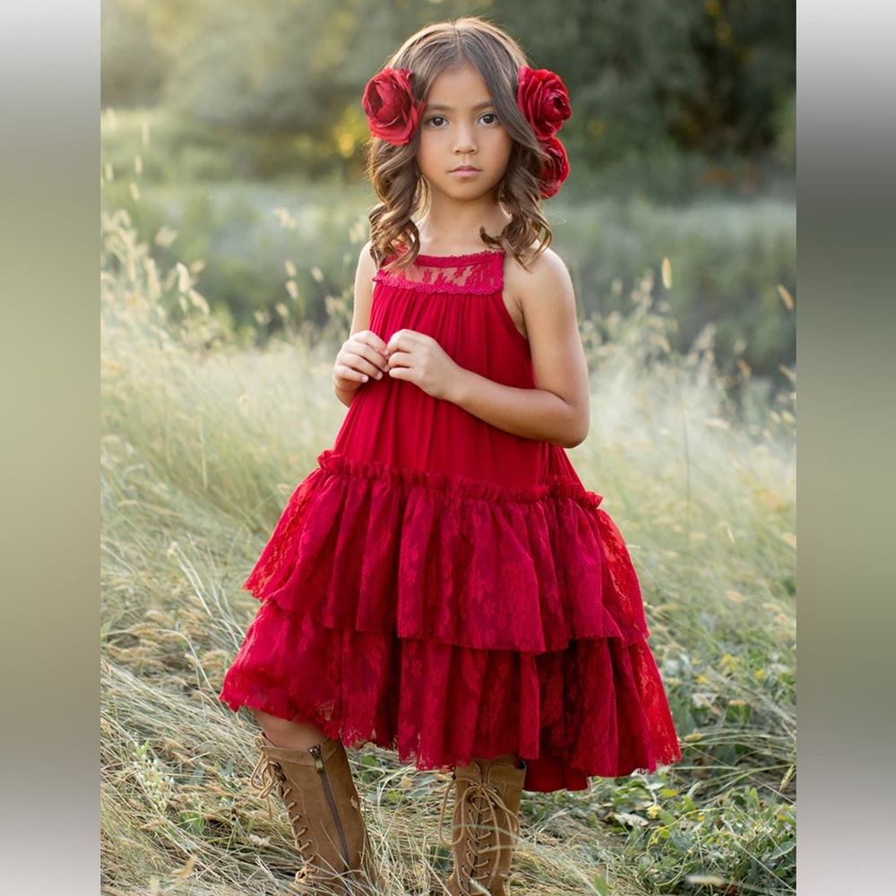 Joyfolie CATRINA DRESS IN CRIMSON